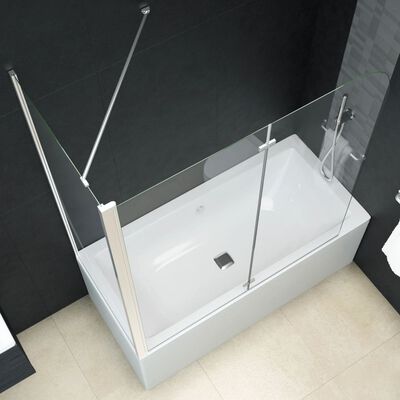 vidaXL ESG zuhanykabin összecsukható ajtóval 120 x 68 x 130 cm