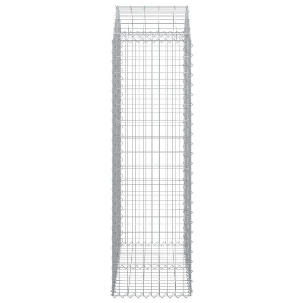 vidaXL íves horganyzott vas gabion kosár 100x50x160/180 cm