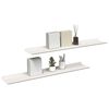 vidaXL Lebegő polc Falra szerelhető 2 pcs Feh&eacute;r 100 x 18 x 2,5 cm Ac&eacute;l
