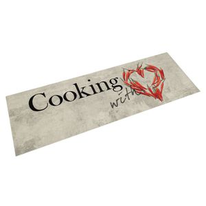 vidaXL cooking feliratos moshat&oacute; b&aacute;rsony konyhaszőnyeg 45 x 150 cm