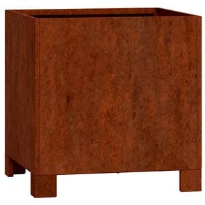 vidaXL rozsda sz&iacute;nű corten ac&eacute;l n&ouml;v&eacute;nytart&oacute; l&aacute;bbal 30 x 30 x 30 cm