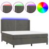 vidaXL s&ouml;t&eacute;tsz&uuml;rke b&aacute;rsony rug&oacute;s &eacute;s LED-es &aacute;gy matraccal 160x200 cm
