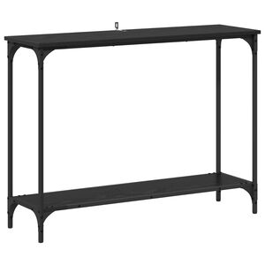 vidaXL Konzolasztal Musta tammi 101 x 30.5 x 75 cm Szerelt fa