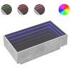 vidaXL betonsz&uuml;rke szerelt fa doh&aacute;nyz&oacute;asztal LED-del 90 x 50 x 30 cm