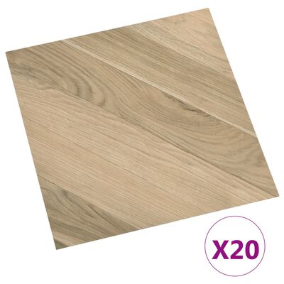 vidaXL 20 db barna csíkos öntapadó PVC padlólap 1,86 m²