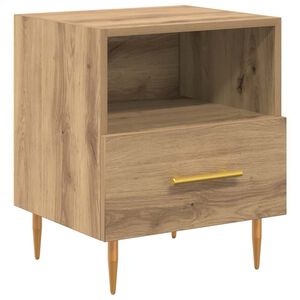 vidaXL &Eacute;jjeli asztal Barna 40 x 35 x 47,5 cm Szerelt Fa