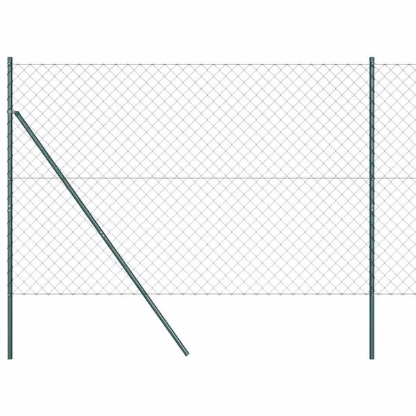 vidaXL Ker&iacute;t&eacute;soszlop Z&ouml;ld 25 x 1,6 m (60 x 60 mm h&aacute;l&oacute;) Ac&eacute;l &eacute;s PVC