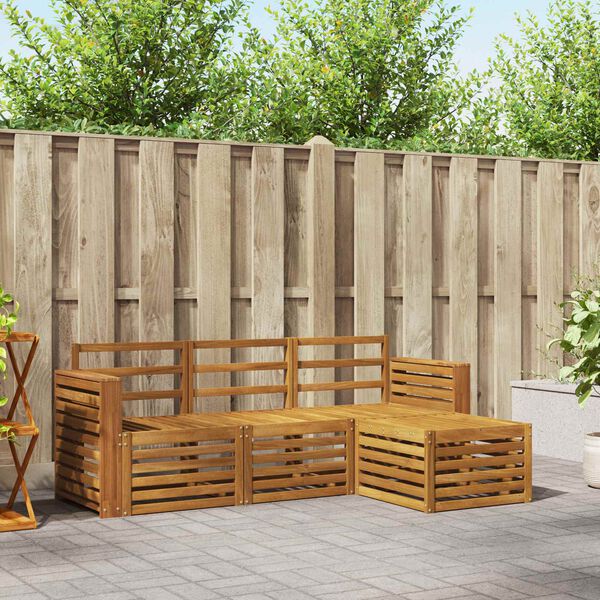 vidaXL &Uuml;lőgarnit&uacute;r&aacute;k 4 pcs Term&eacute;szetes T&ouml;m&ouml;r Ak&aacute;cfa