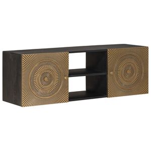 vidaXL TV szekr&eacute;ny Bronz 105 x 30 x 35 cm T&ouml;m&ouml;r Mang&oacute;fa &eacute;s Műszaki Fa