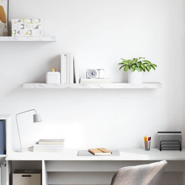 vidaXL Falpolc t&aacute;rol&oacute;val Feh&eacute;r m&aacute;rv&aacute;ny 120 x 23,5 x 4 cm Faanyag