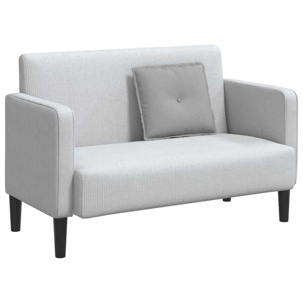 vidaXL Hátpárna Felhőszürke 50 x 19 x 45 cm szövet