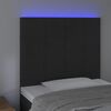 vidaXL fekete bársony LED-es fejtámla 80x5x118/128 cm