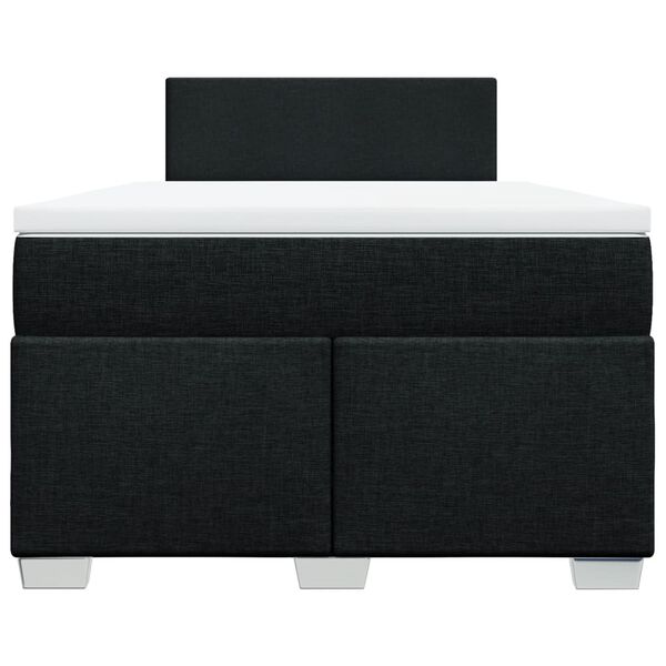 vidaXL fekete sz&ouml;vet rug&oacute;s &aacute;gy matraccal 120 x 190 cm