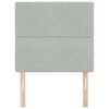 vidaXL Fejtámla fejtámlával Világosszürke 100 cm Műbőr