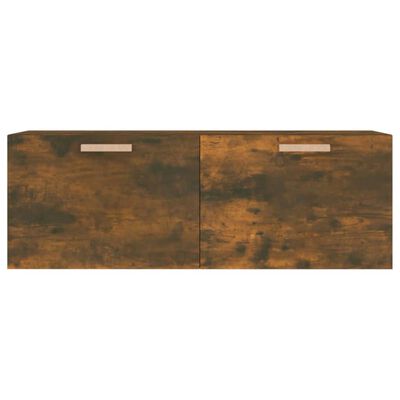 vidaXL füstös tölgyszínű szerelt fa faliszekrény 100 x 36,5 x 35 cm