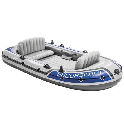 Intex Excursion 4 forgómotoros felfújható csónak tartóbakkal