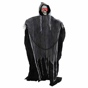 vidaXL Akaszthat&oacute; Halloween kasz&aacute;s SPOOKA Fekete 112 x 164 cm