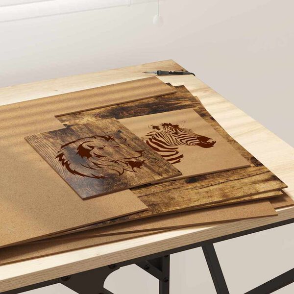 vidaXL Dekor Panelek 50 pcs F&uuml;st&ouml;lt t&ouml;lgy 40 x 60 x 0.27 cm Faanyag