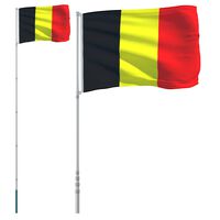 vidaXL belga alumínium zászló és rúd 5,55 m