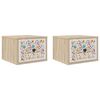 vidaXL Fali &eacute;jjeli szekr&eacute;ny MAINZ 2 db Sonoma T&ouml;lgy 36 x 33 x 25 cm