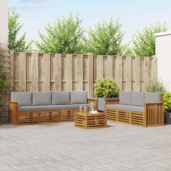 vidaXL &Uuml;lőgarnit&uacute;r&aacute;k 8 pcs Term&eacute;szetes &eacute;s Vil&aacute;gossz&uuml;rke T&ouml;m&ouml;r Ak&aacute;cfa