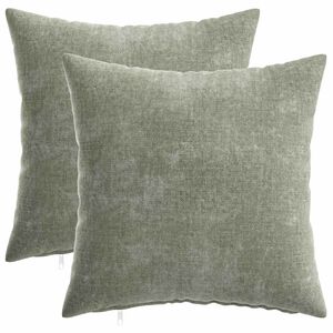 vidaXL P&aacute;rna huzat 2 db HEERLEN Z&ouml;ld 35 x 35 cm Chenille Sz&ouml;vet