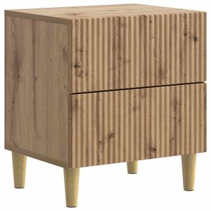 vidaXL &Eacute;jjeliszekr&eacute;ny K&eacute;zműves T&ouml;lgy 43 x 34,5 x 48 cm Szerelt Fa