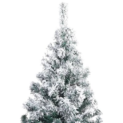 vidaXL zöld PVC megvilágított műkarácsonyfa hóval 300 cm
