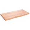 vidaXL vil&aacute;gosbarna kezelt t&ouml;m&ouml;r fa f&uuml;rdőszobai pult 80x40x(2-4) cm