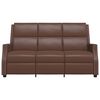 vidaXL 3 személyes barna műbőr dönthető masszázsfotel