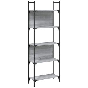 vidaXL 5 szintes sz&uuml;rke sonoma szerelt fa k&ouml;nyvespolc 60,5x24x166,5 cm
