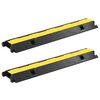vidaXL 2 db 1 csatorn&aacute;s gumi k&aacute;belv&eacute;dő r&aacute;mpa 100 cm