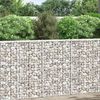 vidaXL trap&eacute;z alak&uacute; horganyzott ac&eacute;l gabion magas&aacute;gy&aacute;s 100x20x100 cm