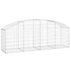 vidaXL &iacute;ves horganyzott vas gabion kos&aacute;r 200x50x60/80 cm