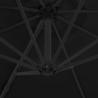 vidaXL fekete konzolos napernyő acélrúddal 300 cm