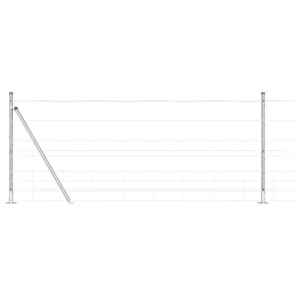 vidaXL Ker&iacute;t&eacute;soszlop Galvaniz&aacute;lt 100 x 1 m Ac&eacute;l