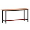 vidaXL t&ouml;m&ouml;r b&uuml;kkfa &eacute;s f&eacute;m munkaasztallap 180x55x81,5 cm