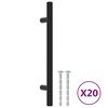 vidaXL 20 db fekete rozsdamentes ac&eacute;l szekr&eacute;nyfoganty&uacute; 128 mm