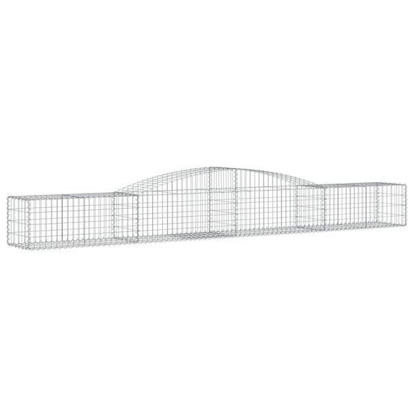 vidaXL 6 db íves horganyzott vas gabion kosár 400x50x40/60 cm