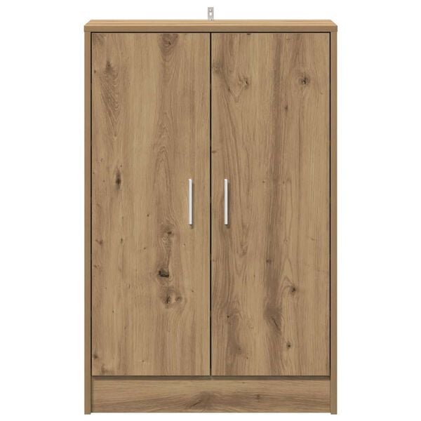 vidaXL kézműves tölgy színű szerelt fa cipősszekrény 60 x 35 x 92 cm