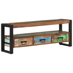 vidaXL t&ouml;m&ouml;r &uacute;jrahasznos&iacute;tott fa TV-szekr&eacute;ny 120 x 30 x 45 cm