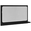 vidaXL T&uuml;k&ouml;rpolc Fekete t&ouml;lgy 60 x 10,5 x 37 cm Szerelt Fa