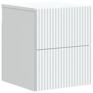 vidaXL Fali &eacute;jjeli szekr&eacute;ny fi&oacute;kkal Feh&eacute;r 33 x 34,5 x 40 cm Szerelt Fa