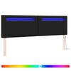 vidaXL LED &aacute;gyt&aacute;mla Fekete 180 cm Műbőr
