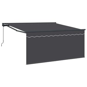 vidaXL Beh&uacute;zhat&oacute; napellenző Antracit 350 x 250 cm Pamut &eacute;s Alum&iacute;nium