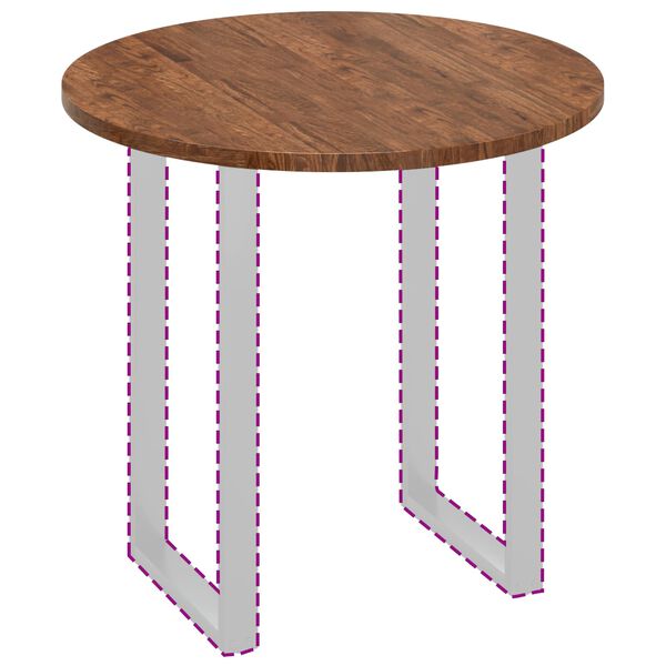 vidaXL Asztallap Vil&aacute;gos Barna &Oslash; 80 x 2,5 cm T&ouml;m&ouml;r T&ouml;lgyfa