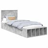 vidaXL &Aacute;gykeret polcokkal Beton Sz&uuml;rke 90 x 200 cm Szerelt Fa