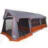 vidaXL Csal&aacute;di S&aacute;tor Sz&uuml;rke &eacute;s narancs 620 x 322 x 240 cm Poli&eacute;szter