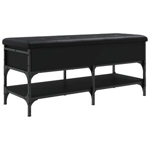 vidaXL fekete szerelt fa cipőt&aacute;rol&oacute; pad 102 x 42 x 45 cm