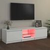 vidaXL feh&eacute;r TV-szekr&eacute;ny LED l&aacute;mp&aacute;kkal 140 x 40 x 36 cm